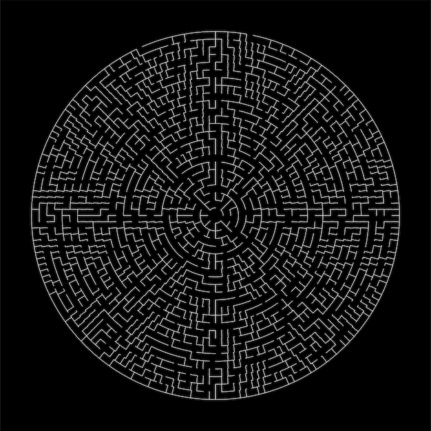 Labirinto o labirinto disegno vettoriale geometrico. Idea o prendere una decisione Concept