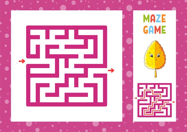 Labirinto quadrato Gioco per bambini