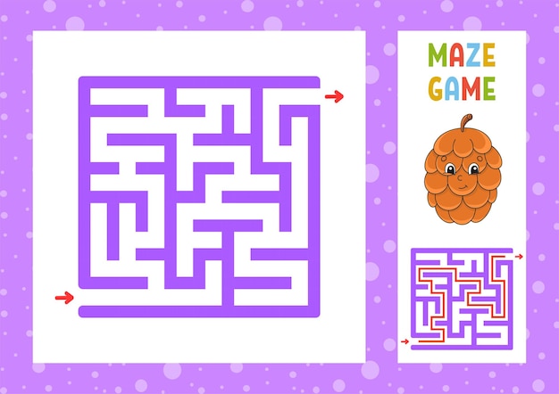 Labirinto quadrato Gioco per bambini