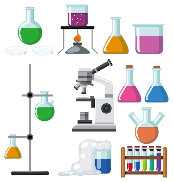 Laboratorio chimico scienza oggetti chimici