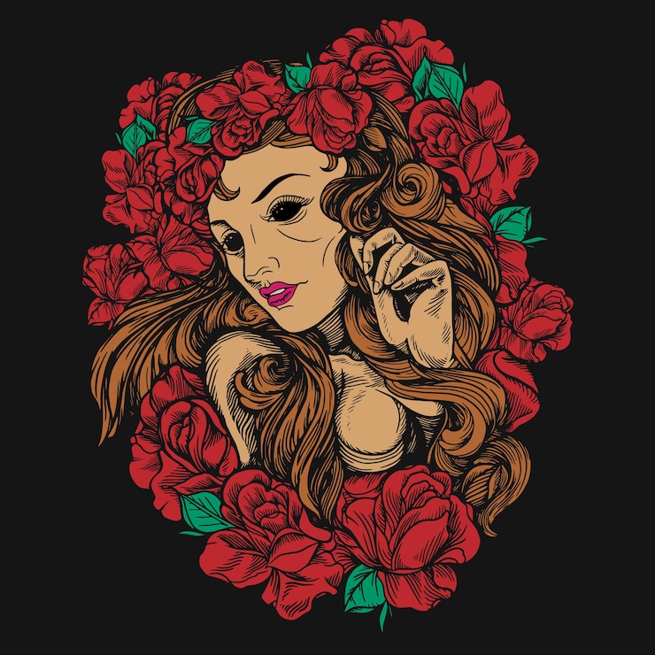 Vettore lady rose