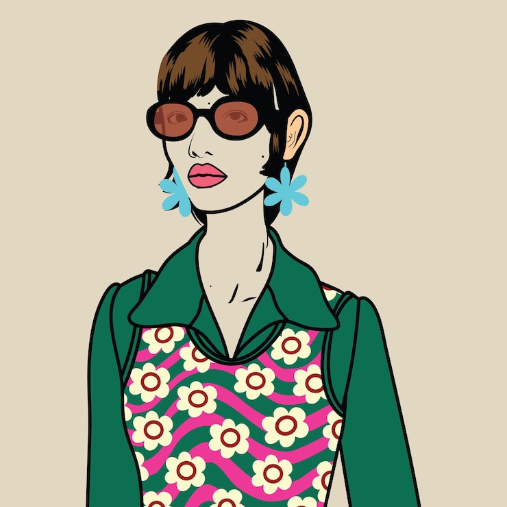 Vettore lady vector della moda