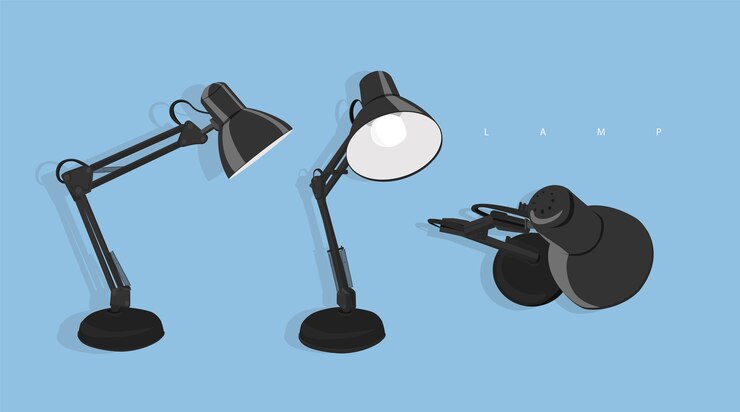 Lampada da tavolo con 3 viste