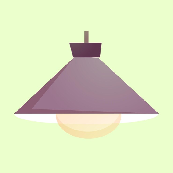 Vettore lampada interna piatta icona luce moderna su sfondo verde