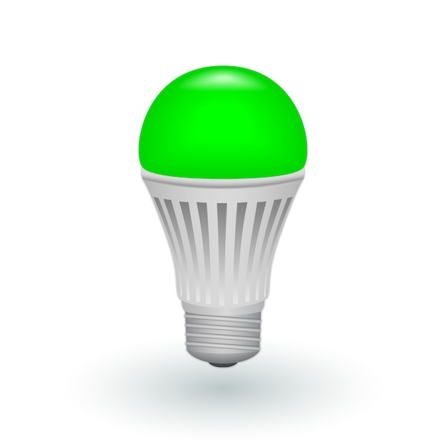 Lampadina economica verde del LED isolata