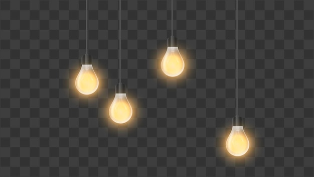 Lampadine incandescenti realistiche.