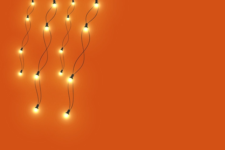 Vettore lampadine luminose luci brillanti di luce