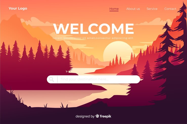 Vettore landing page template