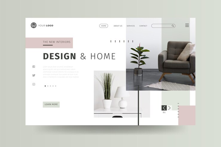 Vettore landing page template