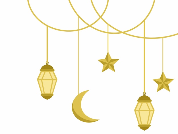 Lanterna islamica Ramadhan Mubarak sullo sfondo