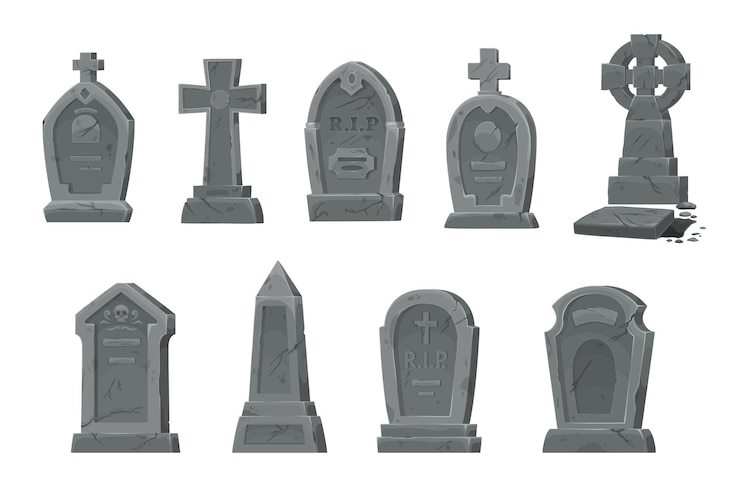 Vettore lapidi di cimiteri lapidi di cimiteri