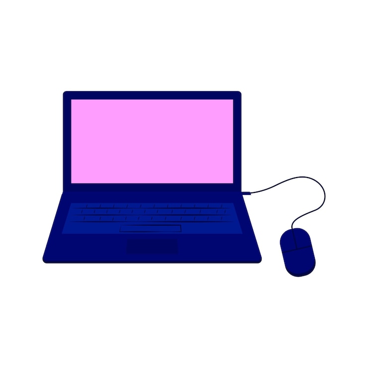 Vettore laptop con schermo vuoto isolato su sfondo bianco