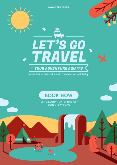 Lascia andare il poster di viaggio