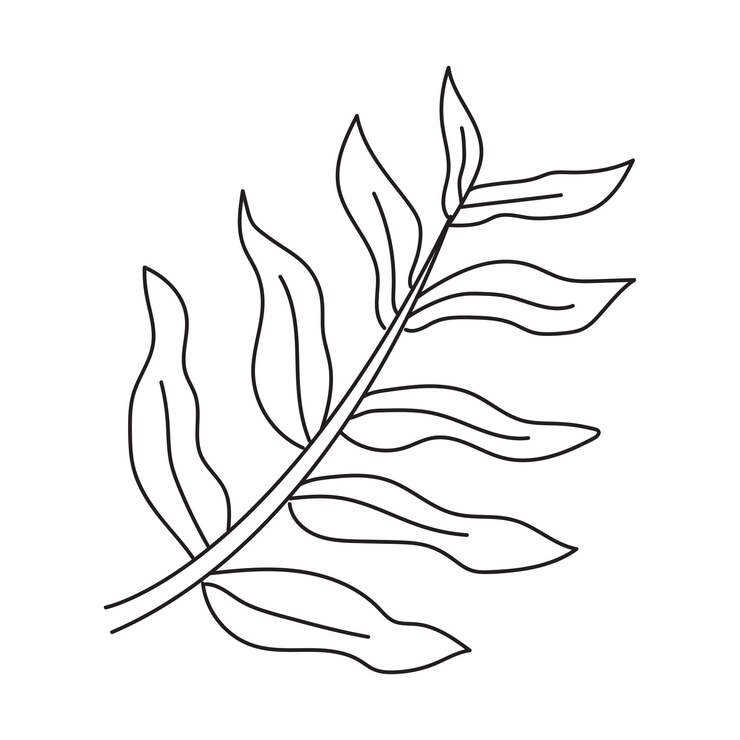 Vettore lascia l'icona clipart isolata su uno sfondo bianco.