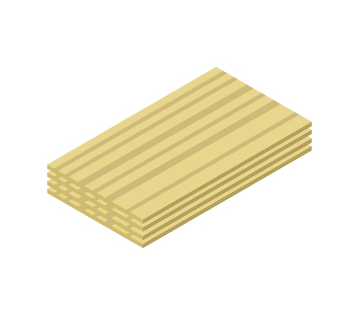 Vettore lastre di legno isometriche