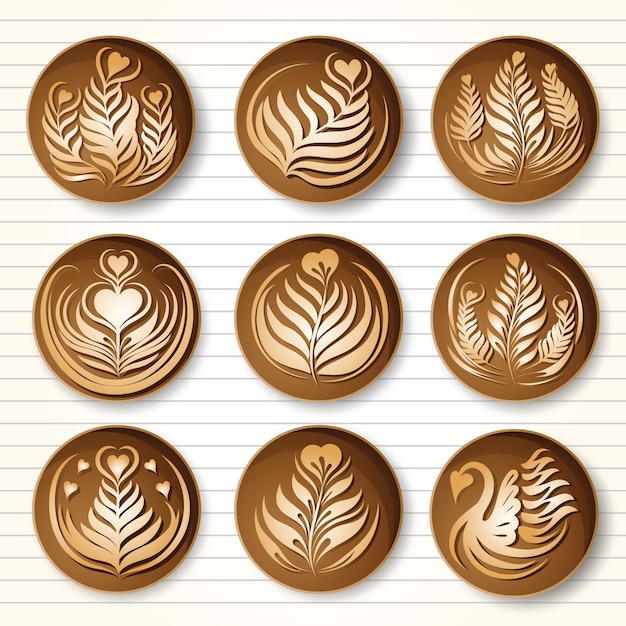 Latte art coffee