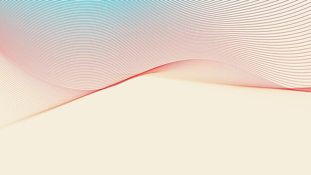 Latte cosmico giallo con strisce curve colorate linea sfondo astratto