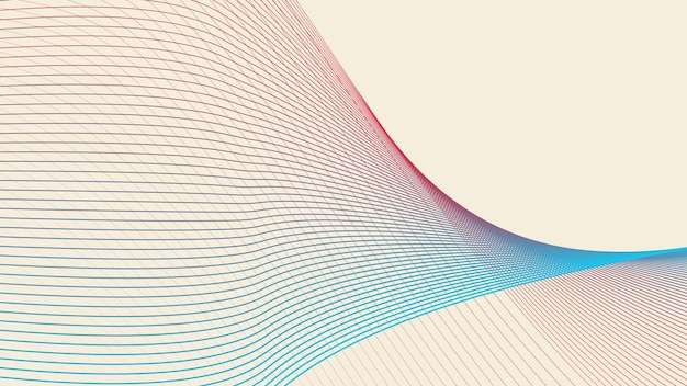 Latte cosmico giallo con strisce curve colorate linea sfondo astratto