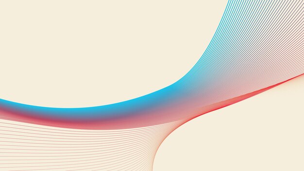 Latte cosmico giallo con strisce curve colorate linea sfondo astratto