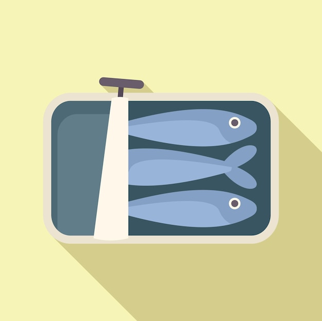 Lattina aperta contenente sardine conservate in olio con lastra di trazione