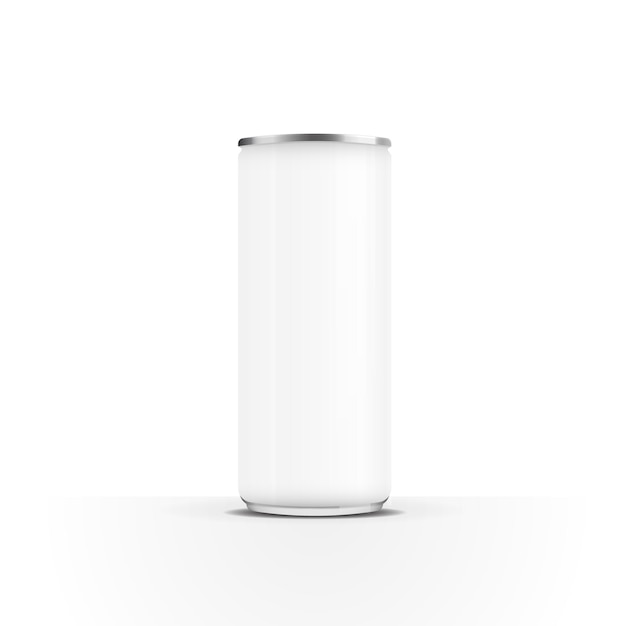 Lattine di alluminio per bevanda energetica succo di birra acqua o confezione di soda mock up template design vector