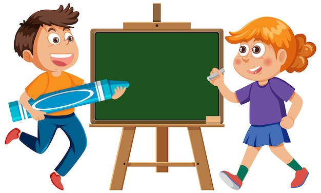 Lavagna con modello per bambini della scuola
