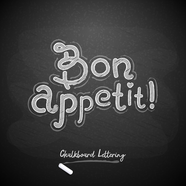 Lavagna disegnata a mano Bon Appetit