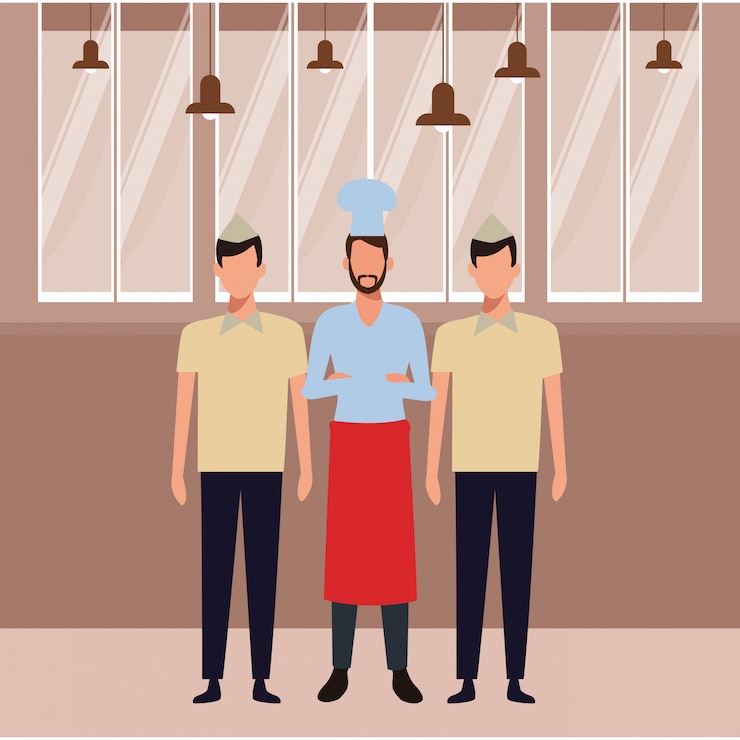 Vettore lavoro e occupazione dello chef