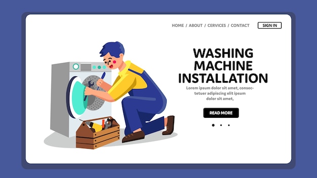 Lavoro idraulico installazione lavatrice