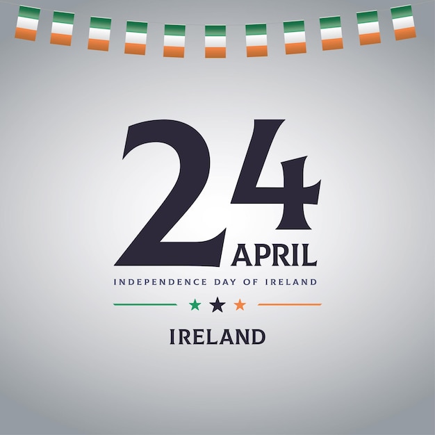 Layout creativo Progettazione del giorno dell'indipendenza dell'Irlanda per biglietto di auguri, banner, illustrazione vettoriale.