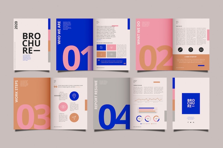 Vettore layout del modello dell'opuscolo