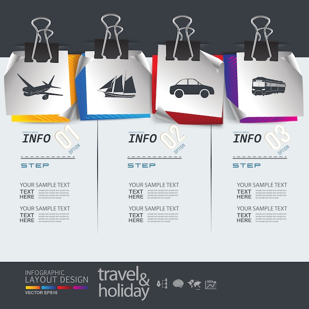 layout grafico informativo per modello itinerante