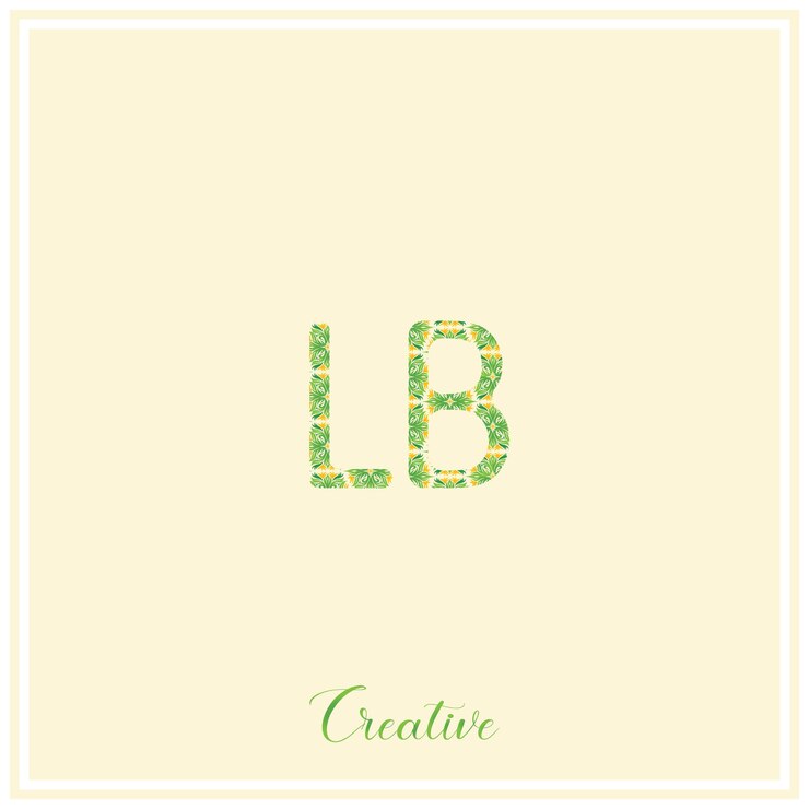 Vettore lb logo verde naturale ulteriore progettazione del logo illustrazione vettoriale logo creativo logo minimo logo monogramma