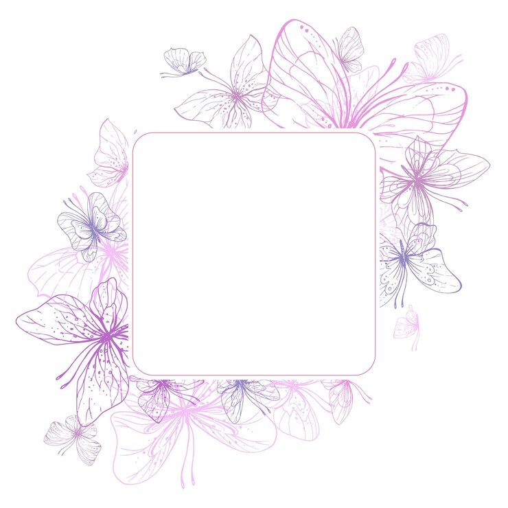 Vettore le farfalle sono rosa blu lilac che volano linea delicata arte grafica illustrazione disegnata a mano in rosa