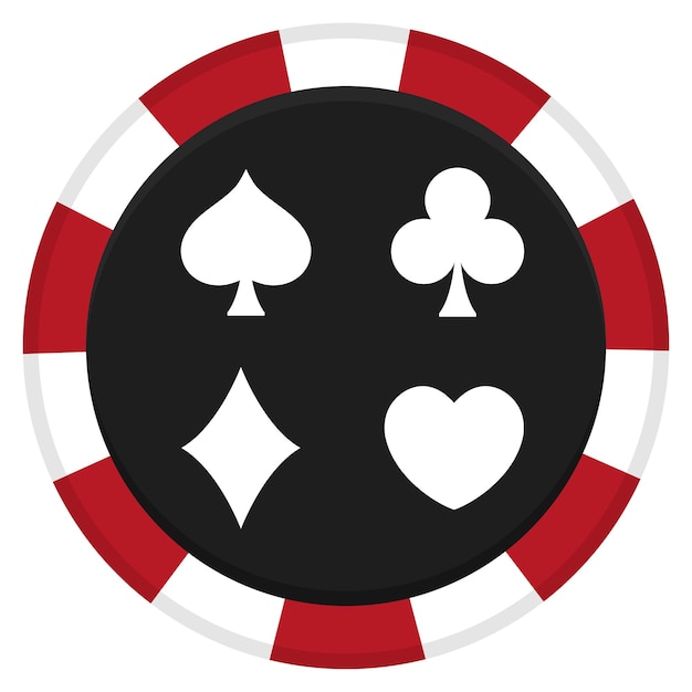 Le fiches di poker impostano icone isolate su sfondo bianco
