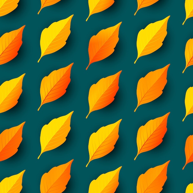 Le foglie d'autunno hanno un disegno senza cuciture