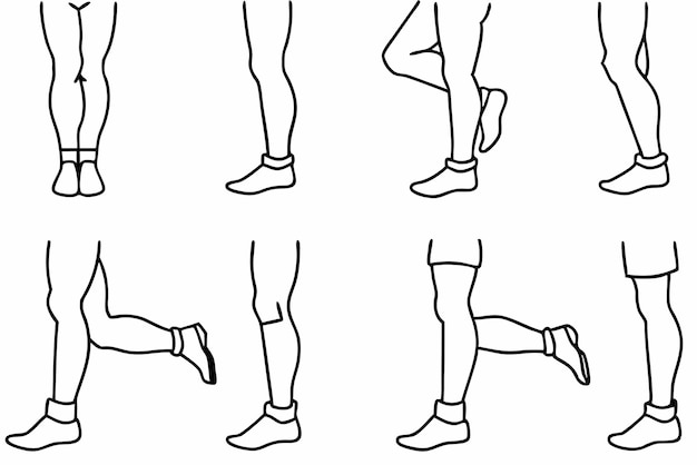 le gambe di un uomo e le parole calcio sul fondo