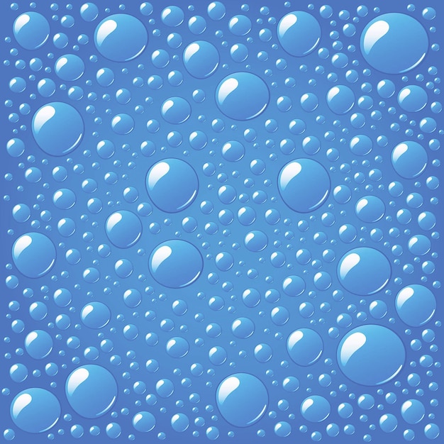 Le gocce d'acqua blu sullo sfondo