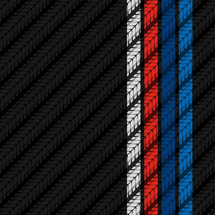 Vettore le linee colorano lo sfondo della pista dei pneumatici