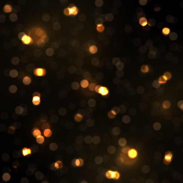 Le luci incandescenti del bokeh che splendono le particelle del sole delle stelle scintille con la polvere di natale dell'effetto del chiarore dell'obiettivo