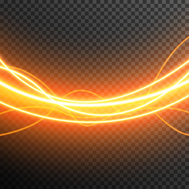 Le onde d&#39;ardore astratte di effetto della luce vector trasparente