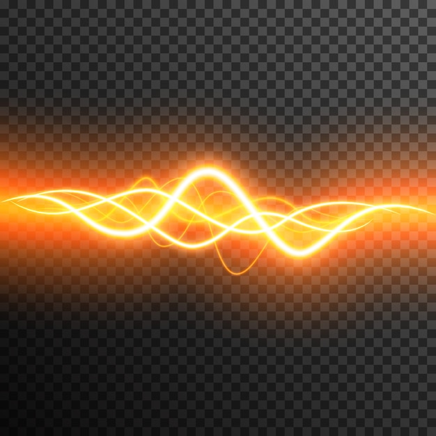 Le onde d&#39;ardore astratte di effetto della luce vector trasparente