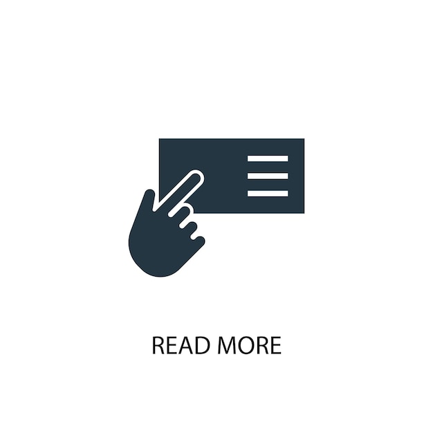 Leggi di più icona. Illustrazione semplice dell'elemento. leggi di più concept design del simbolo. Può essere utilizzato per web e mobile.