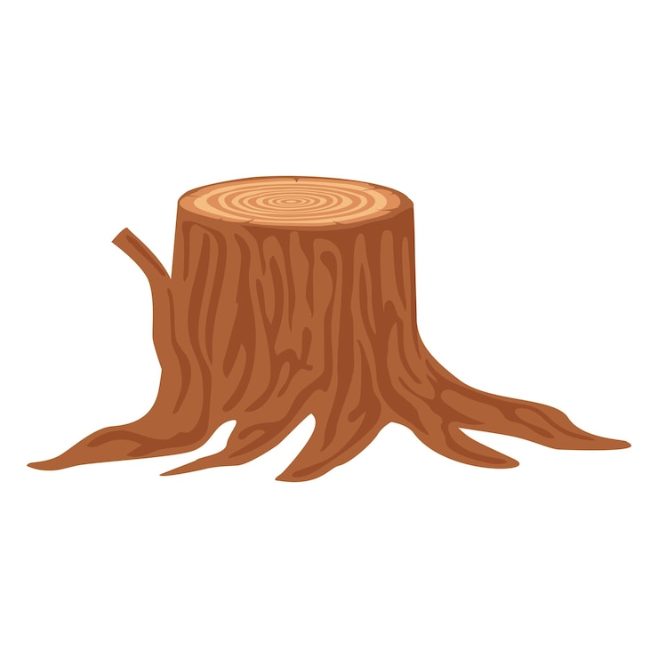Vettore legno di tronco d'albero tagliato