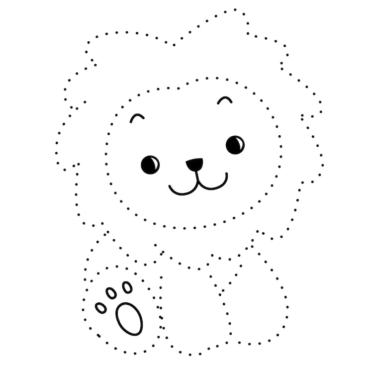 leone patch pratica disegnare cartone animato doodle kawaii anime colorare carino illustrazione disegno