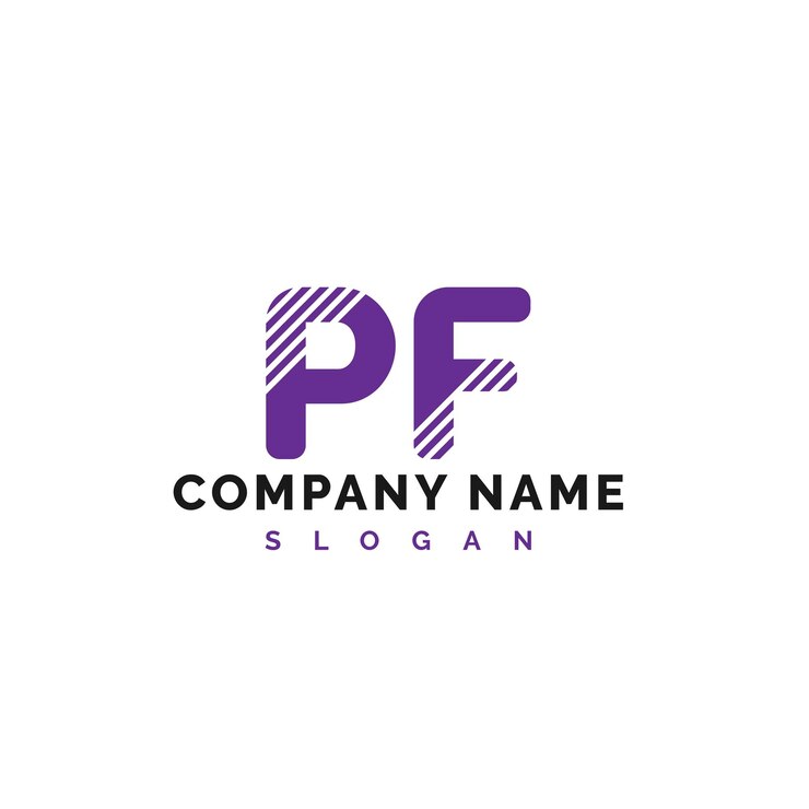 Vettore letter logo design pf letter logo vettore illustrazione vettore