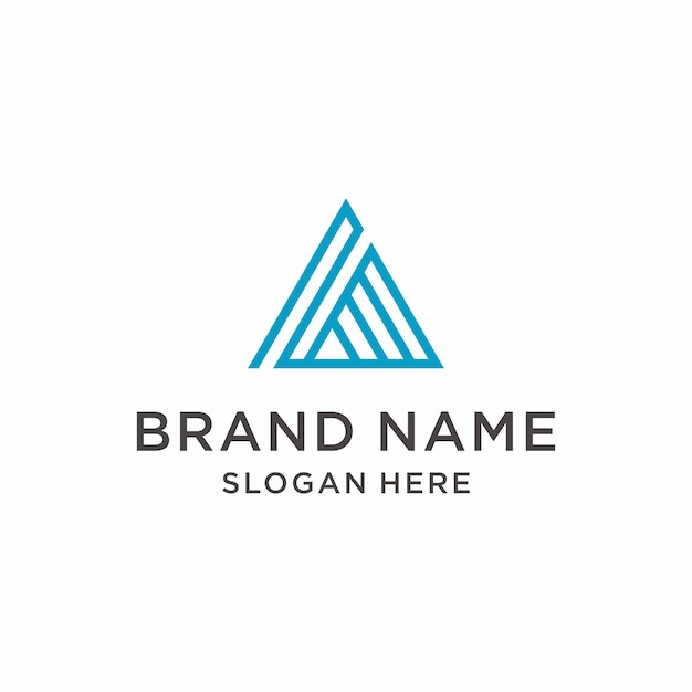 Lettera A ispirazione per il design del logo monolinea