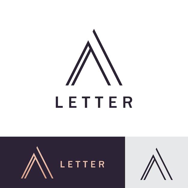 Lettera A logo creativo Un logo iniziale simbolo per la tua attività