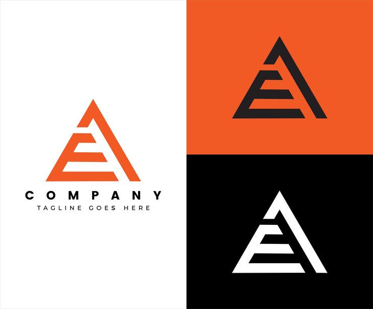lettera ae logo modello