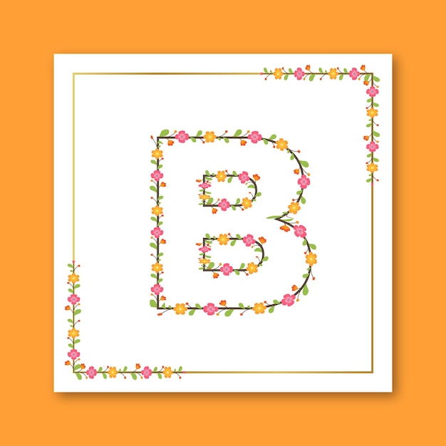 Lettera B decorazione floreale per matrimoni Design